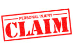 PERSONAL INJURY CLAIM red Rubber Stamp over a white background.